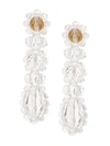 Simone Rocha Triple Drop Earrings In White