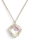 Kendra Scott Kacey Adjustable Pendant Necklace In Dichroic Glass/ Gold