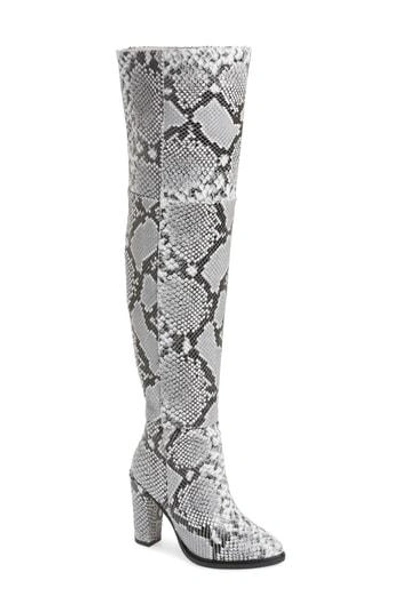Alias Mae Alla Over The Knee Boot In Snake Print Leather