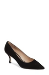 Stuart Weitzman Tippi 70 Pointy Toe Pump In Black Reims