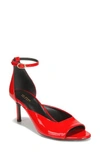 Via Spiga Women's Jennie Patent Leather Mid-heel Sandals In Tango Red