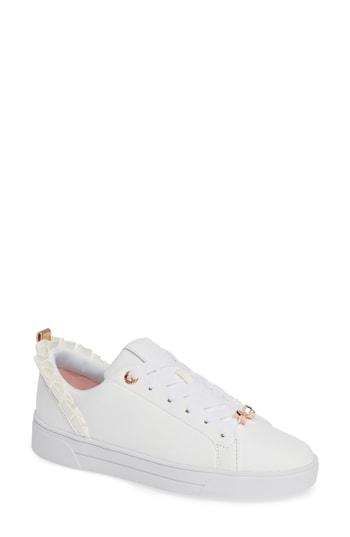 ted baker ruffle trainers white
