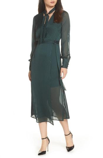 bardot shadow stripe dress