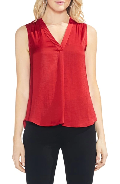 Vince Camuto Shirred High/low Tank In Fireside