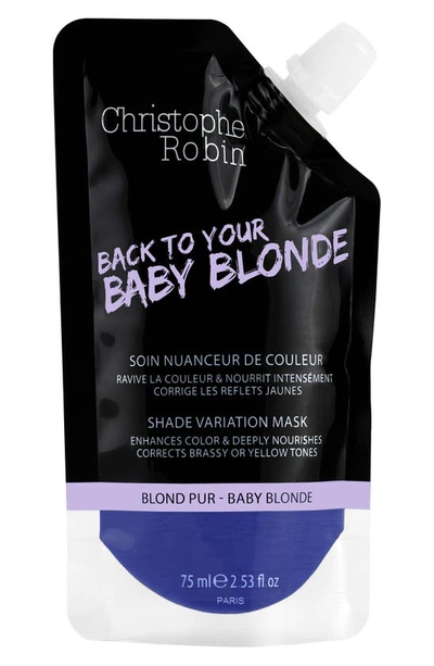 Christophe Robin Chrisophe Robin Baby Blonde Pocket Shade Variation Mask In Black