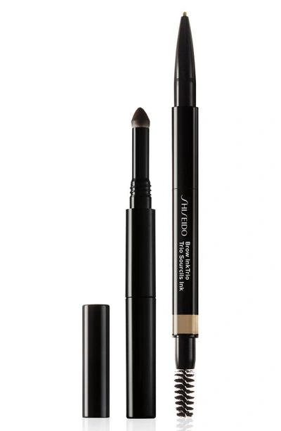 Shiseido Brow Ink Trio Pencil, Powder, Brush Taupe 0.002 oz/ 0.06 G In Taupe