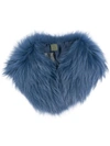 Mr & Mrs Italy Racoon Fur Collar - Blue