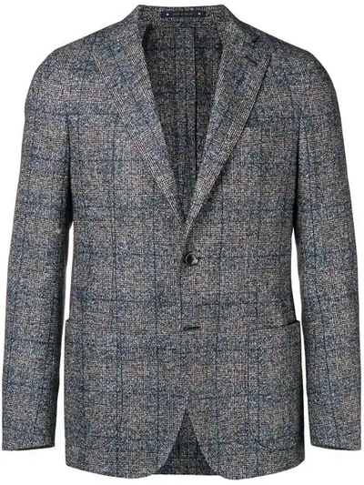 Bagnoli Sartoria Napoli Checked Fitted Blazer - Grey