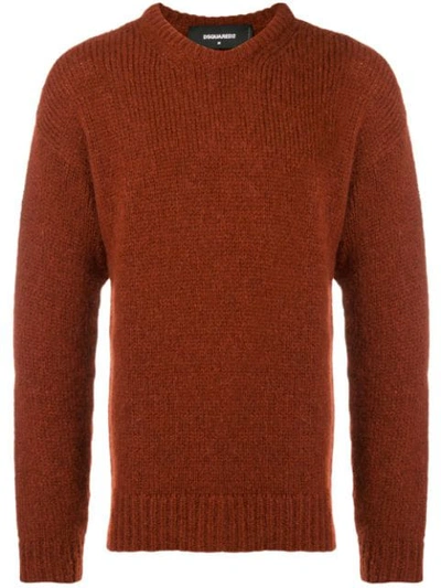 Dsquared2 Crew Neck Jumper In Red