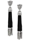 Dsquared2 Western Suede Clip-on Earrings In Black