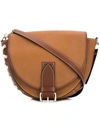 Jw Anderson Bike Lace-up Smooth And Textured-leather Shoulder Bag In Caramel