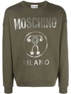 Moschino Logo Patch Sweatshirt - Green