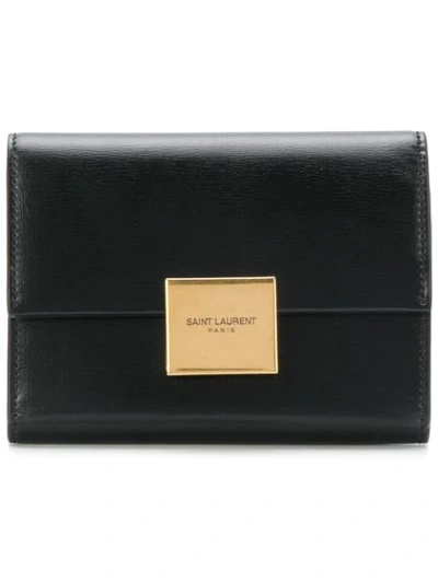 Saint Laurent Bellechasse Small Envelope Wallet - Black