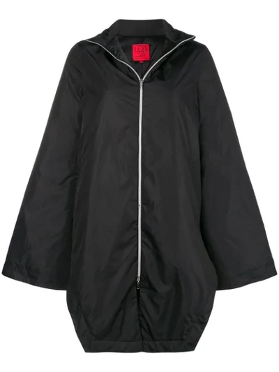 Rouge Margaux Oversized Wide Sleeve Coat - Black