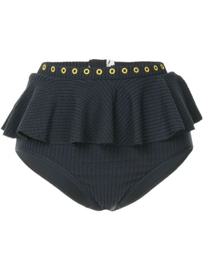 Duskii Venice Frilled Bikini Bottoms In Blue
