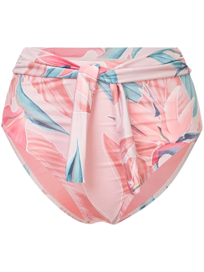 Duskii Sahara High Waisted Bikini Bottoms In Pink