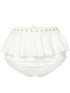 Duskii Venice Ruffled Bikini Bottom In White