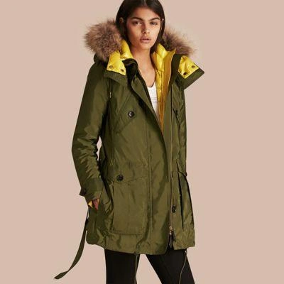 Burberry Fur-trimmed Parka With Detachable Down-filled Jacket In Bright  Moss Green | ModeSens