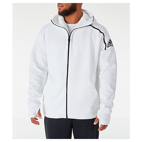 Adidas Originals Men's Z.n.e. Fast Release Full-zip Hoodie, White ...