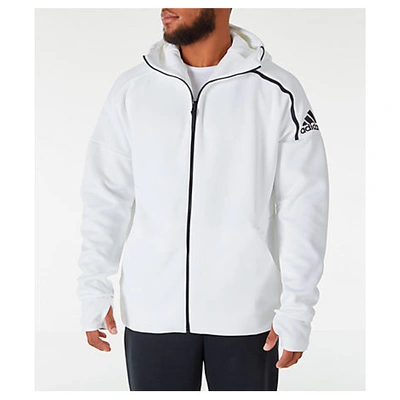 Adidas Originals Men's Z.n.e. Fast Release Full-zip Hoodie, White