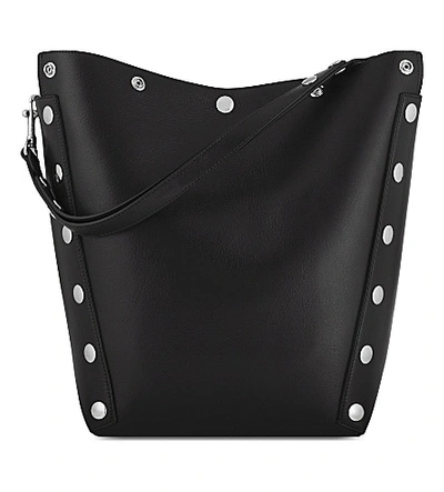 Mulberry Camden Smooth Calf Leather Stud Hobo Bag Black - Reetzy