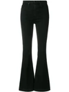 Rag & Bone Bella High-rise Slit Hem Bootcut Jeans In Black