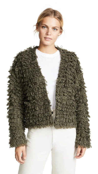 The Great The Short Monster Cardigan In Army