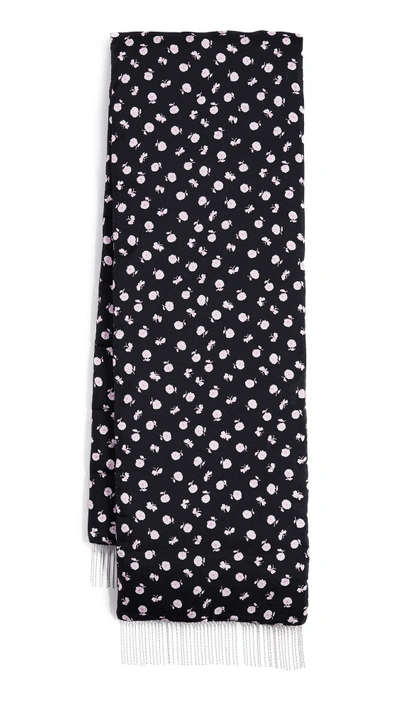 3.1 Phillip Lim / フィリップ リム Silk Floral Puffer Scarf In Black/pink