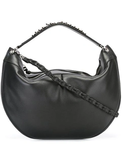 Loewe Fortune Leather Shoulder Bag In Black