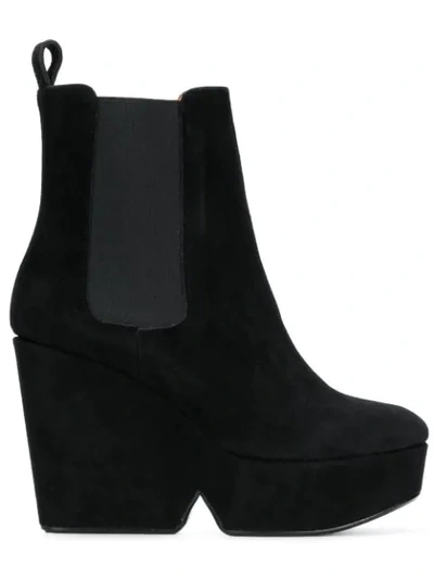 Clergerie Beatrice Wedge Boots In Black