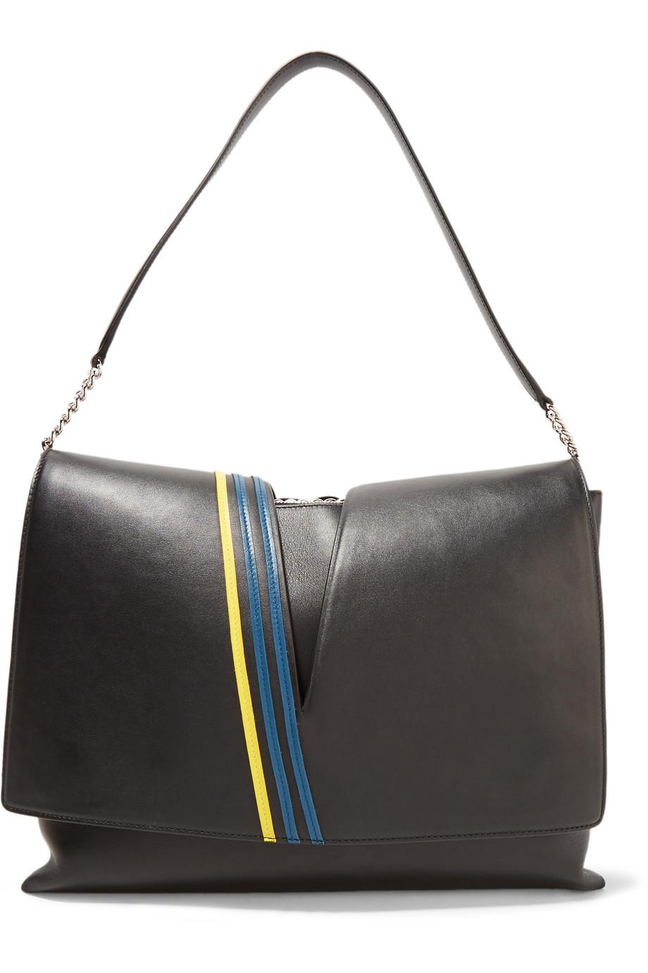 Jil Sander Cutout Textured-leather Shoulder Bag | ModeSens