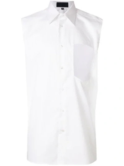 Xander Zhou Sleeveless Shirt In White