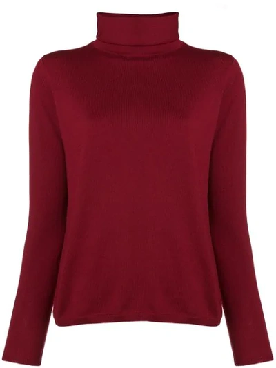 Aspesi Fine Knit Turtleneck Sweater - Red