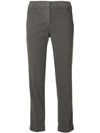 Aspesi Cuff Cropped Trousers - Grey