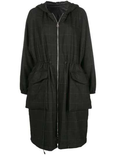 Barena Venezia Zipped Up Parka In Black