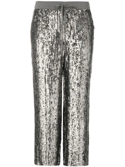 P.a.r.o.s.h . Sequin Wide Trousers - Metallic