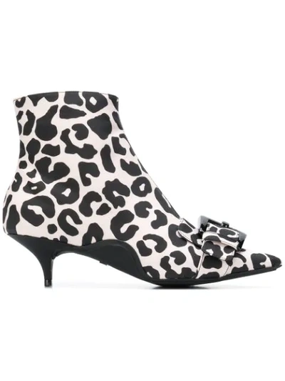 N°21 Nº21 Leopard Buckled Boots - Neutrals