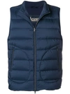 Herno Padded Gilet In Blue