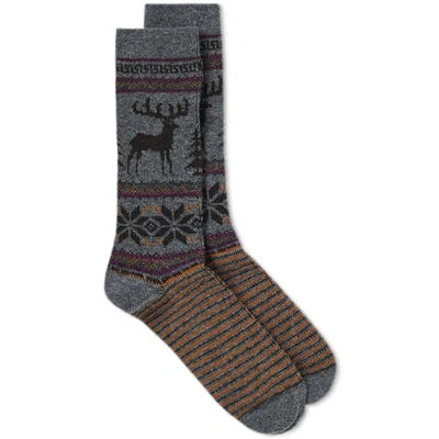 Anonymous Ism Deer Snow Sock In Grey