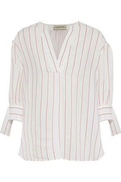 By Malene Birger Woman Brigidah Striped Poplin Tunic Off-white