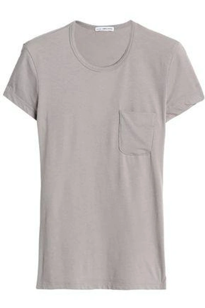 James Perse Woman Stretch-cotton Jersey T-shirt Stone