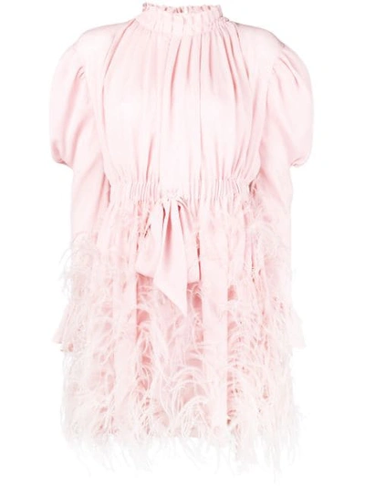 Valentino Verziertes Kleid Mit Langen Ärmeln - Rosa In Pink & Purple