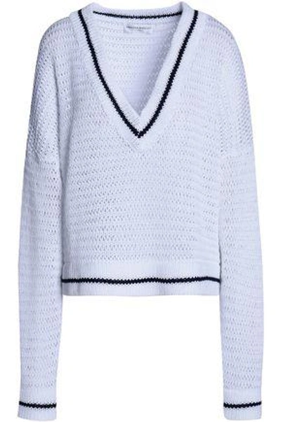 Amanda Wakeley Woman Scale Open-knit Cotton Sweater White