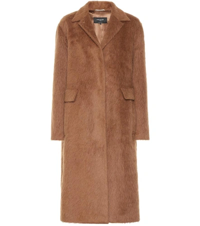 Rochas Alpaca And Wool Coat In Brown