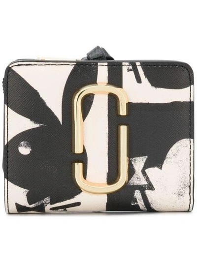 Marc Jacobs Playboy Mini Compact Wallet In Black
