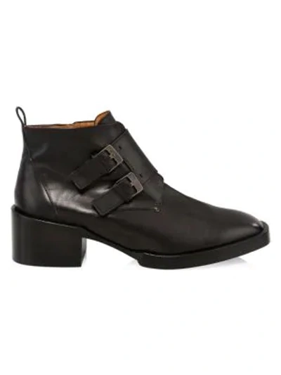 Clergerie Caius Monk-strap Booties In Black