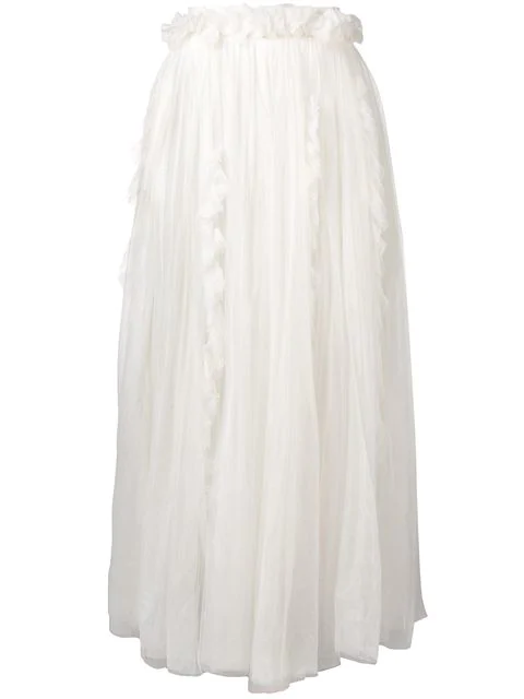Ermanno Scervino Frill-trim Flared Skirt - White | ModeSens