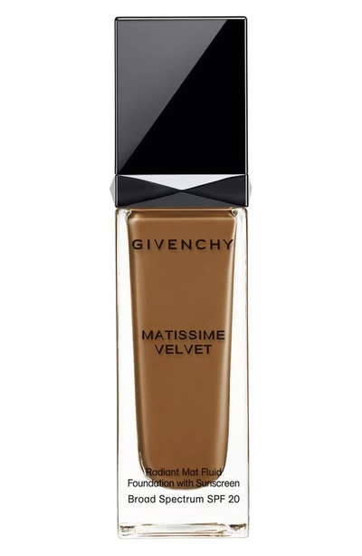 Givenchy Matissime Velvet Radiant Mattifying Fluid Foundation Spf 20 In N10 Mat Mocha