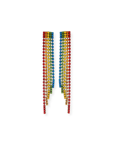 Auden Rainbow Crystal Fringe Earrings In Multi Pattern