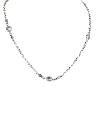 Konstantino Pythia Double-strand Crystal Eyeglass Necklace In Silver